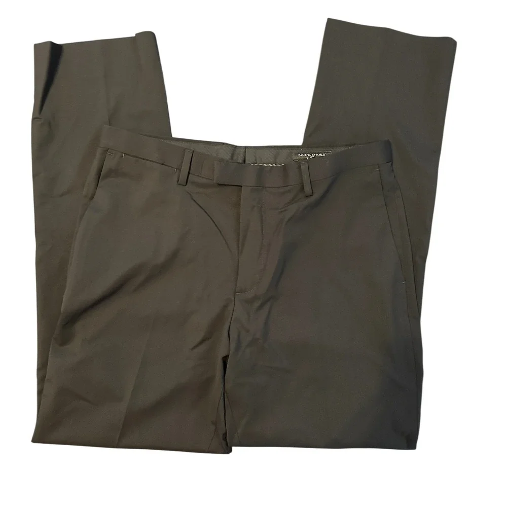 Banana Republic Slim Fit Men's Wool‎ Blend Dress Pants 33x32 Black